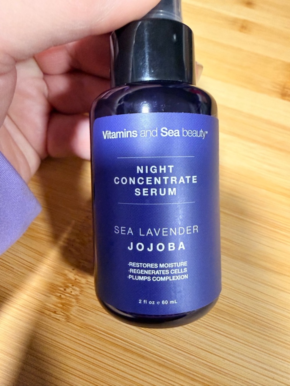 Night Concentrate Serum - Sea Lavender Jojoba (purple) Beauty Skincare Makeup